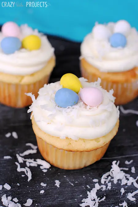 birds nest easter cupcake