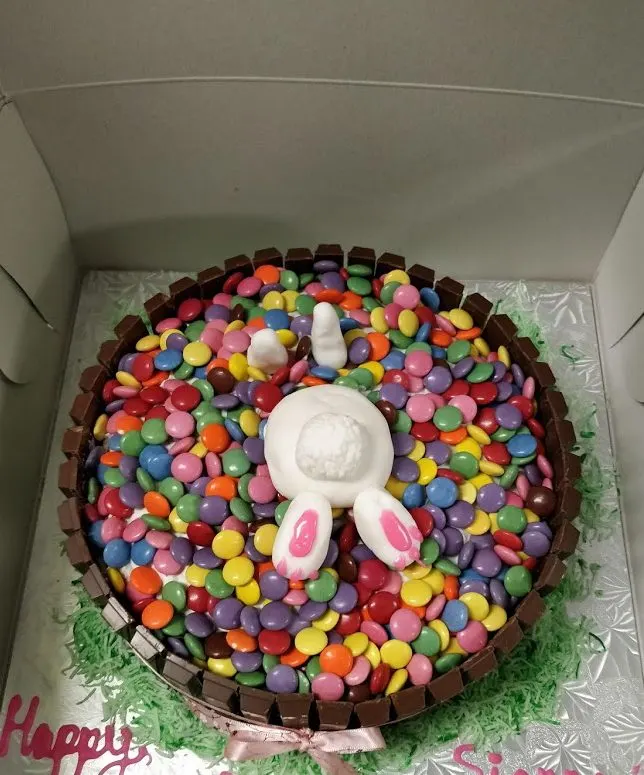 bunny butt easter cake