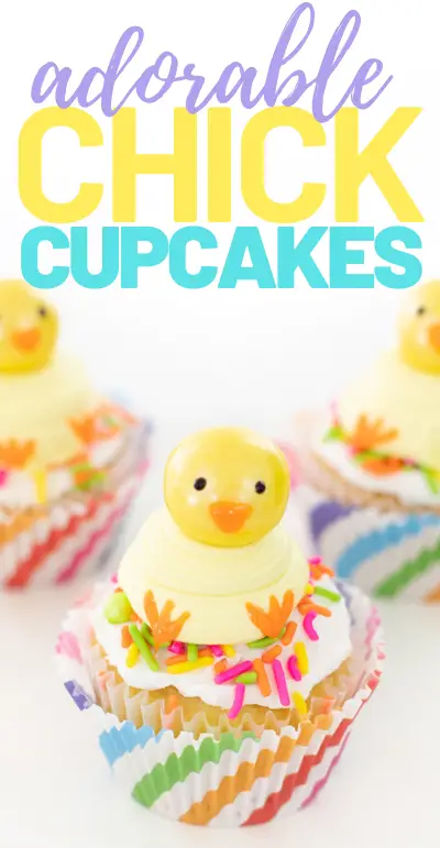 chick easter cupcake