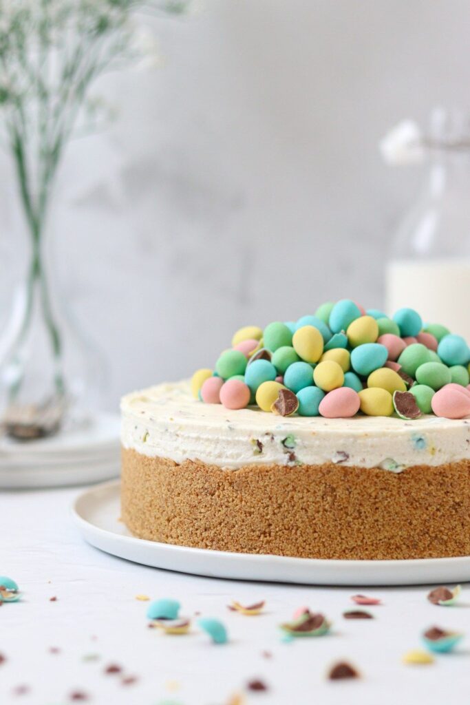 no bake mini egg easter cake recipe 