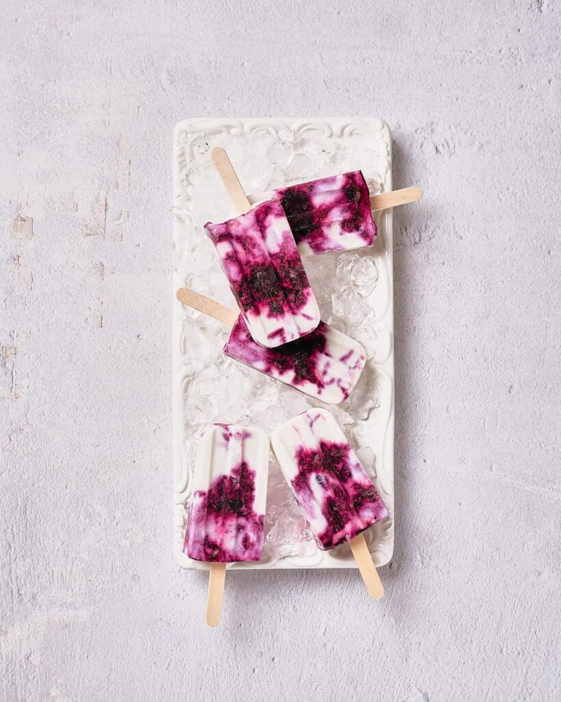 Vegan Blueberry Coconut Popsicles