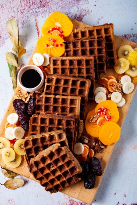 Buckwheat Waffles Charcuterie Board idea