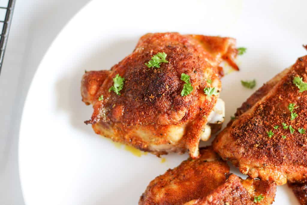 Crispy baked chicken thighs for mothers day lunch ideas