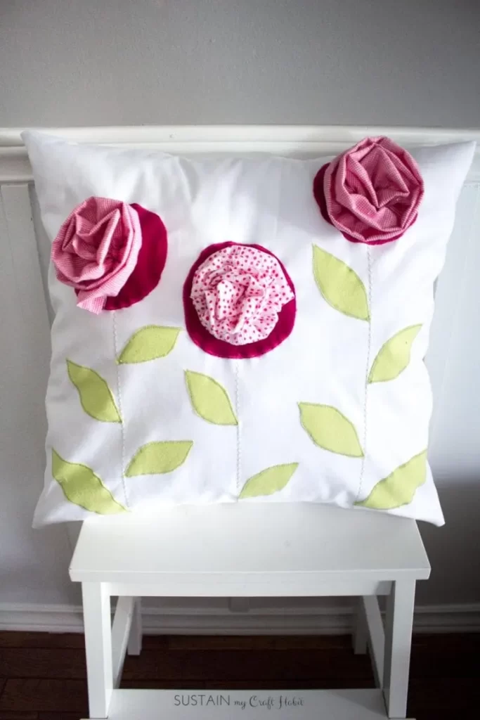 cute floral throw pillow for mothers day gift ideas
