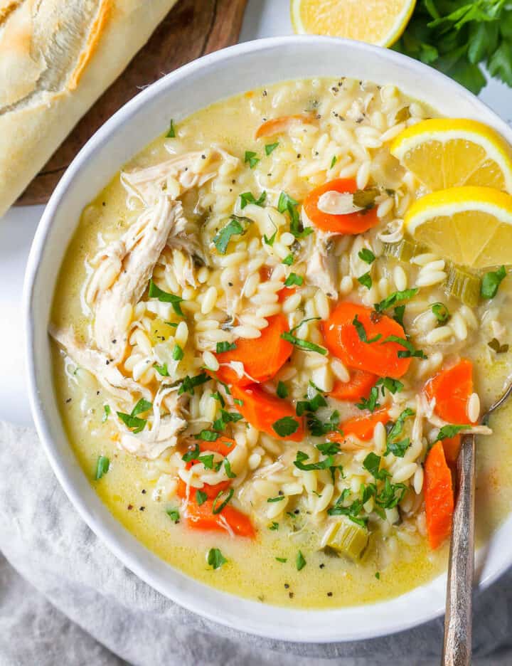 Lemon Chicken Orzo Soup recipe for mothers day lunch 