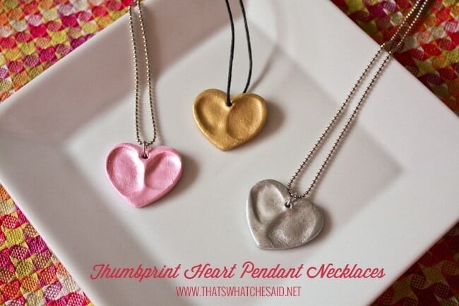 thumbprint heart pendant for creative mothers day gift ideas 
