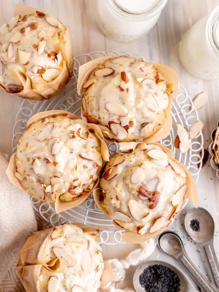 almond poppy seed muffins for mothers day dessert ideas