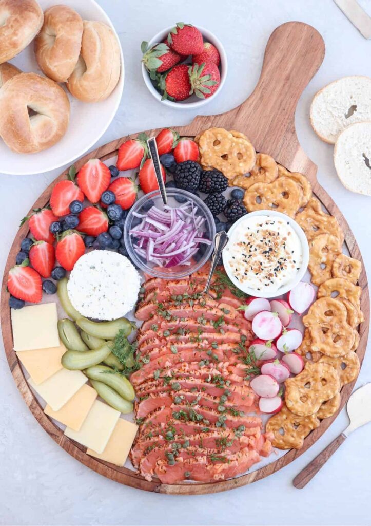 Smoked Salmon Charcuterie Board for breakfast Charcuterie Board 