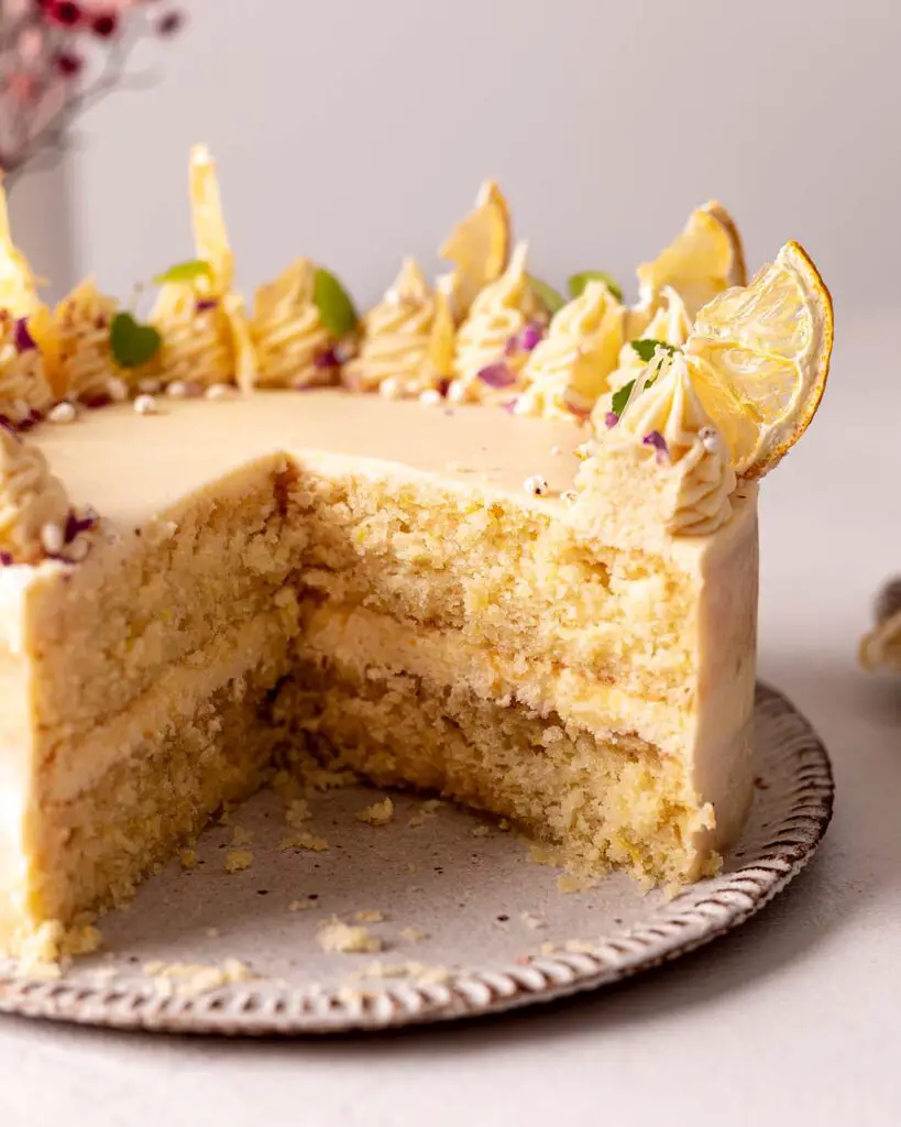 lemon vegan cake for mothers day