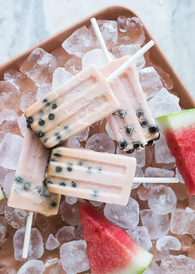 Watermelon Boba Popsicles easy summer popsicle recipes