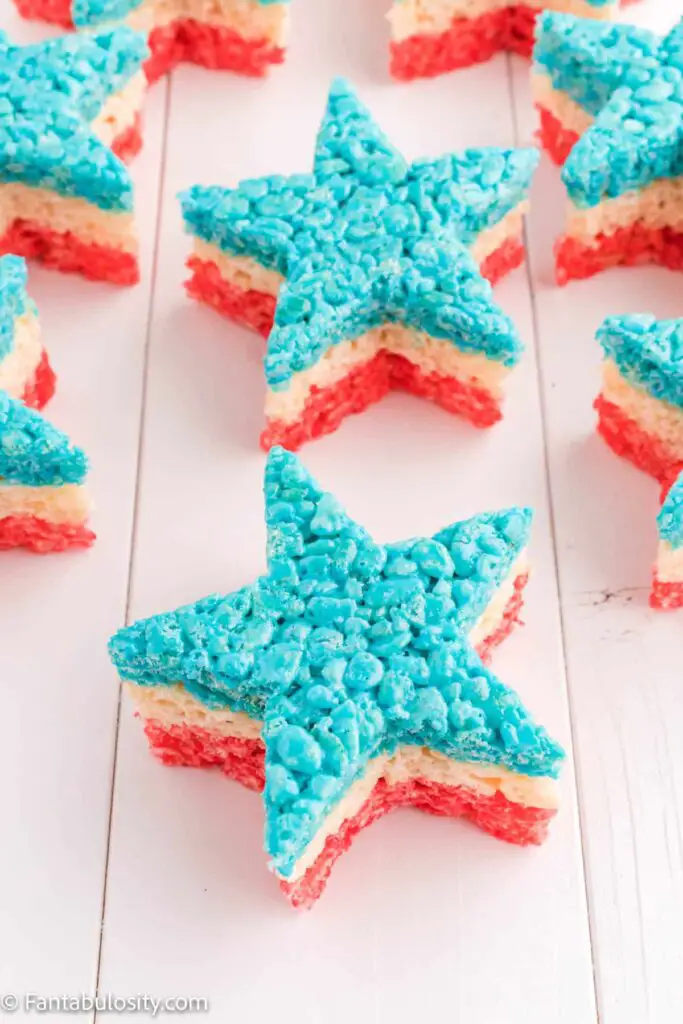 4th of July Rice Krispie Treats - 4th of July recipes