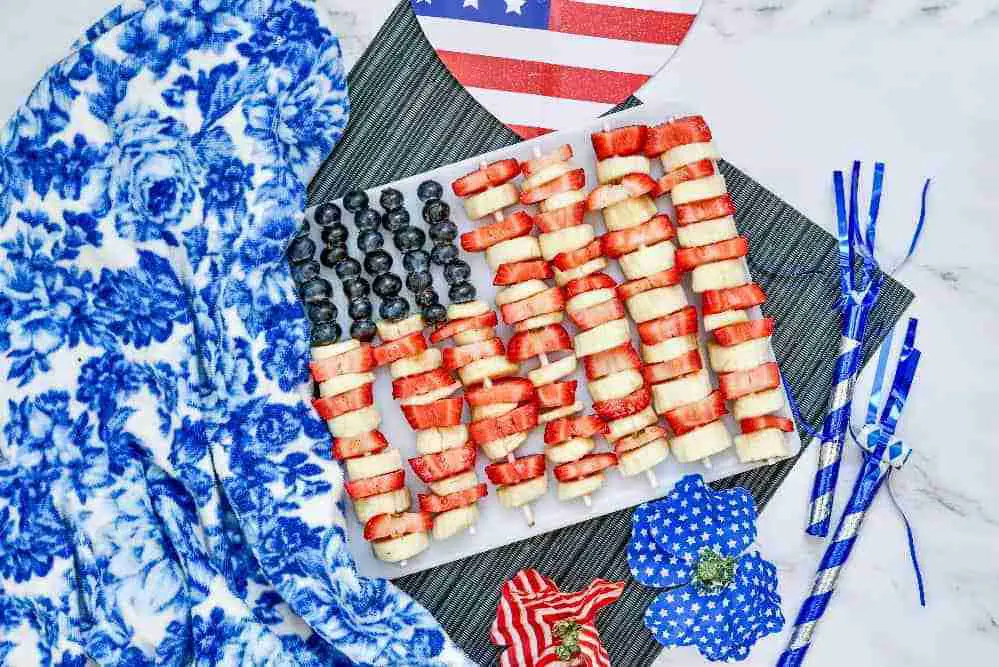 Fun Fourth of July Fruit Skewers - 4th of July party food