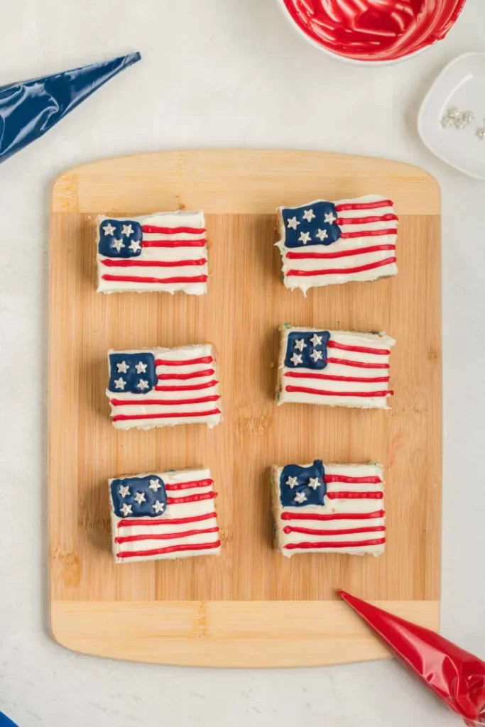 American Flag Sugar Cookies 4th of july desserts