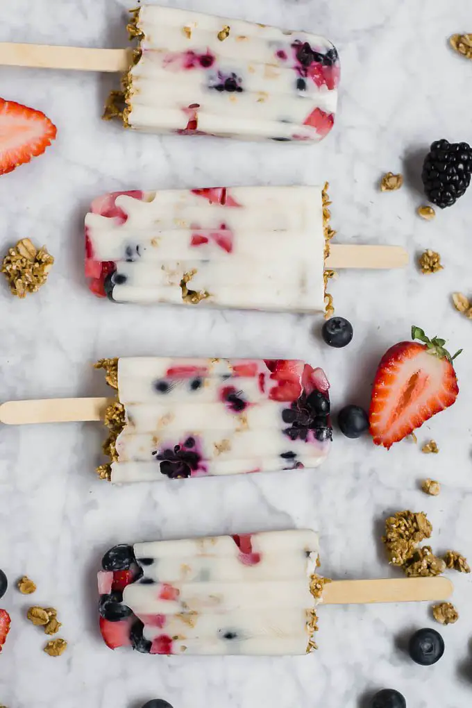 easy and Healthy fruit yogurt popsicle recipes