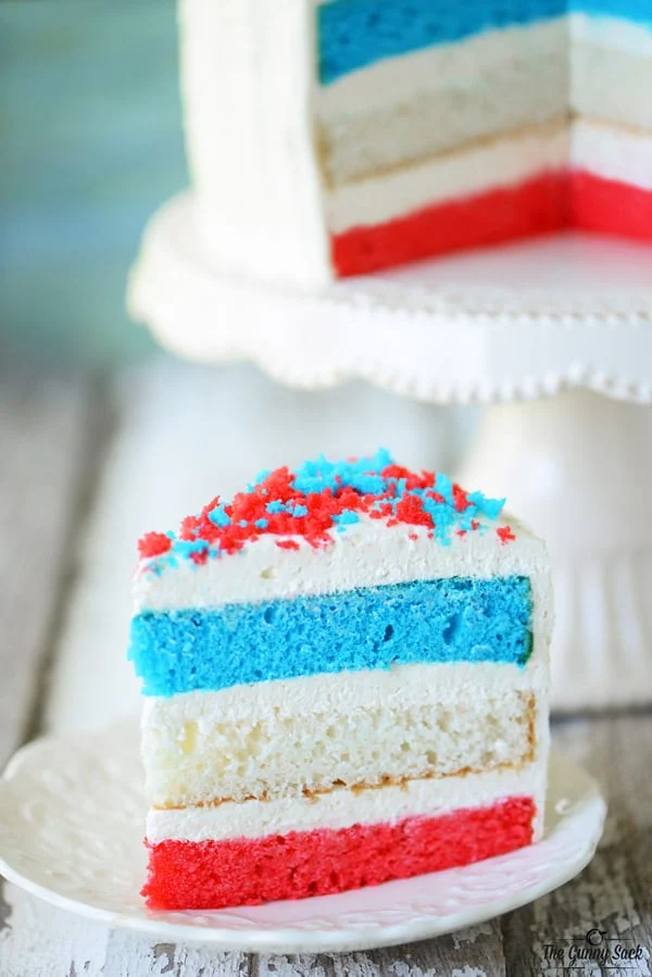 Red White and Blue Cake Recipe 4th of july desserts