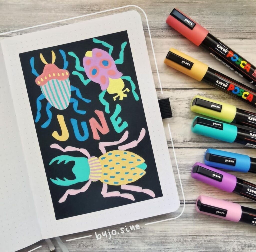 june bujo cover ideas