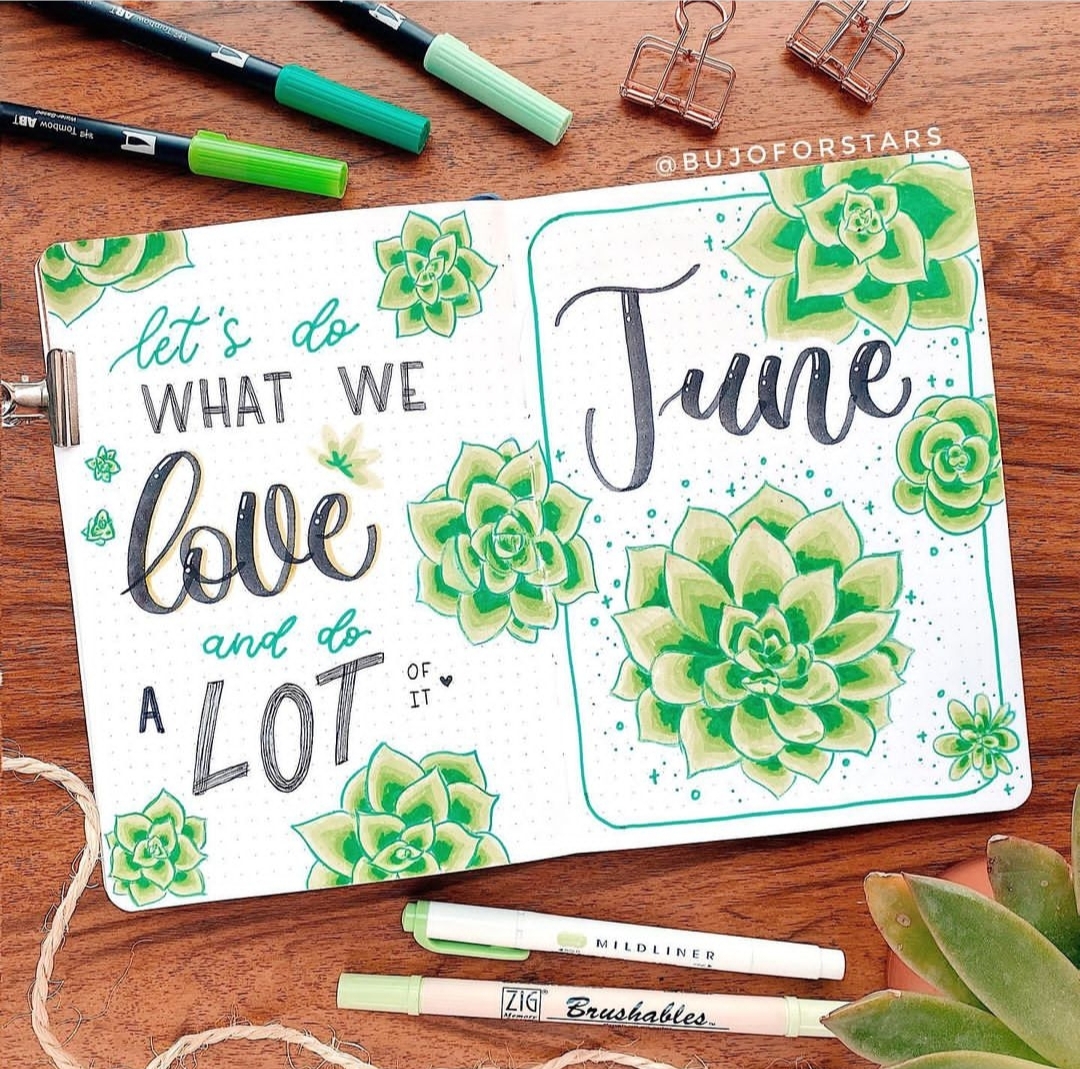 June bullet journal cover ideas to inspire your creativity