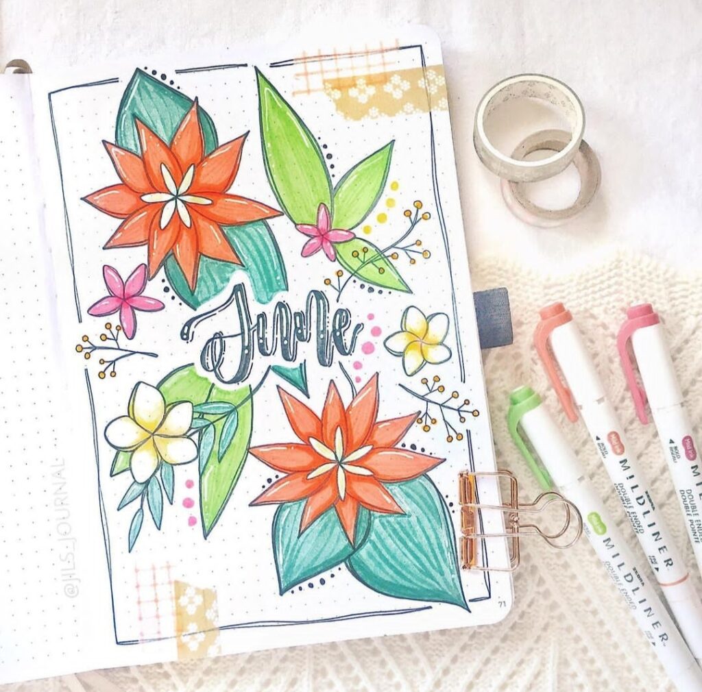 simple flowers for june theme cover