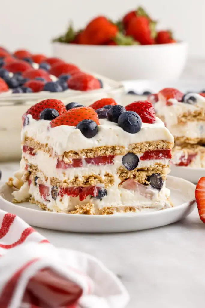 Mixed Berry Icebox Cake - 4th of July desserts