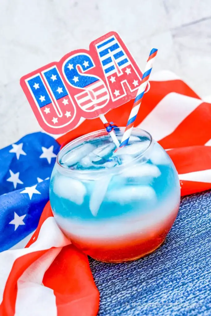 Patriotic Punch Mocktail- 4th of July food