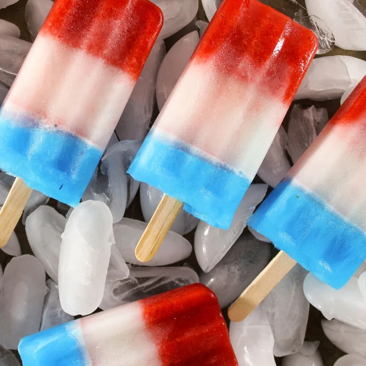 July 4th patriotic popsicles- 4th of July food