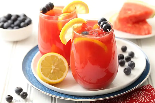 watermelon blueberry sangria - 4th of July food