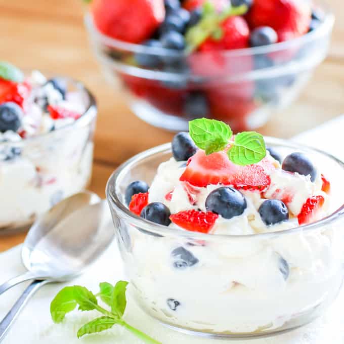 Berry Delicious Cheesecake Fluff Recipe - 4th of July recipes