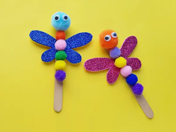 cute dragonfly easy summer craft ideas for kids and preschoolers