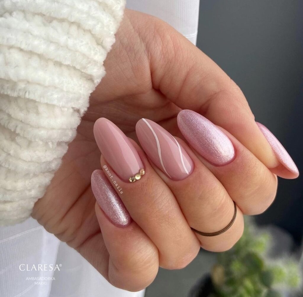 simple nude nails with minimal designs