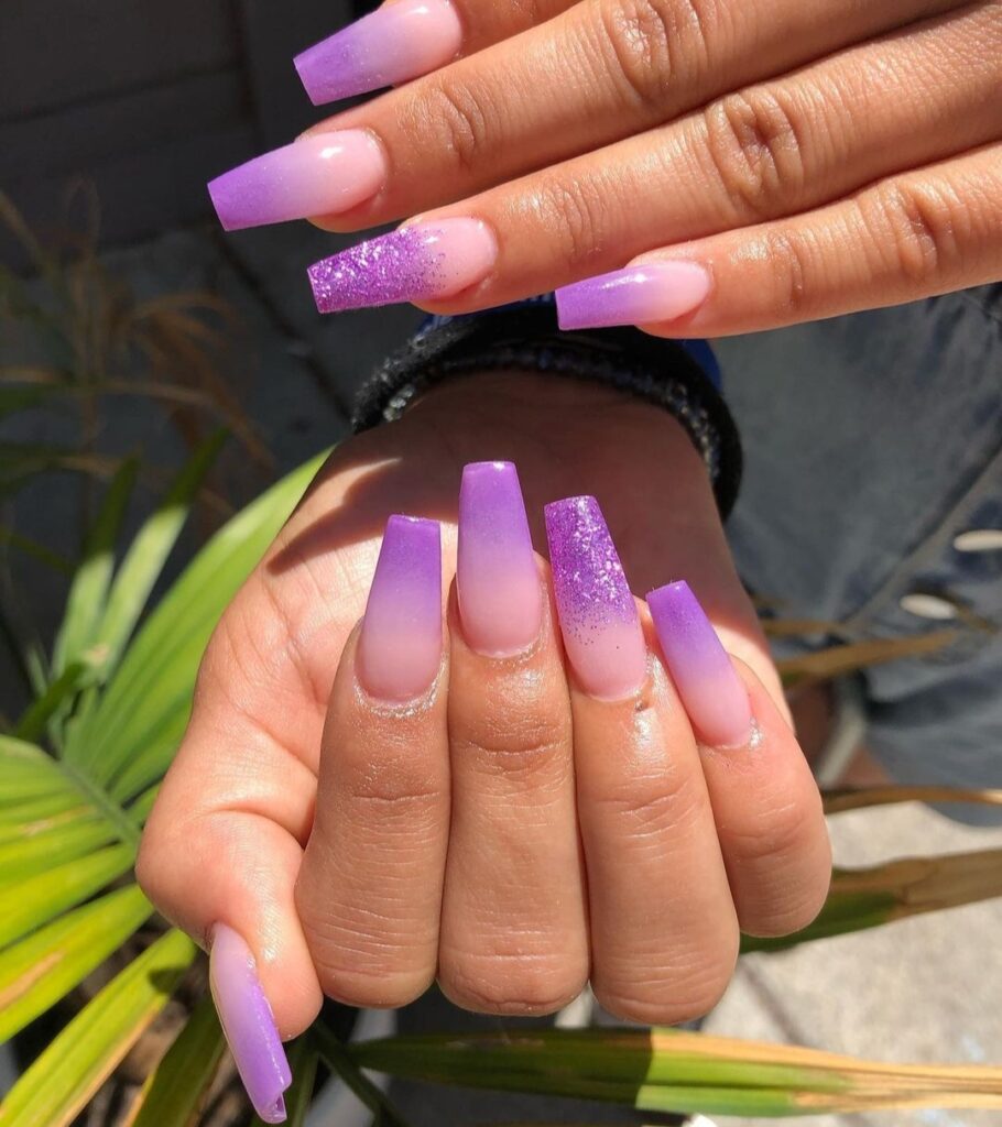  Purple ombre graduation nail ideas 2023