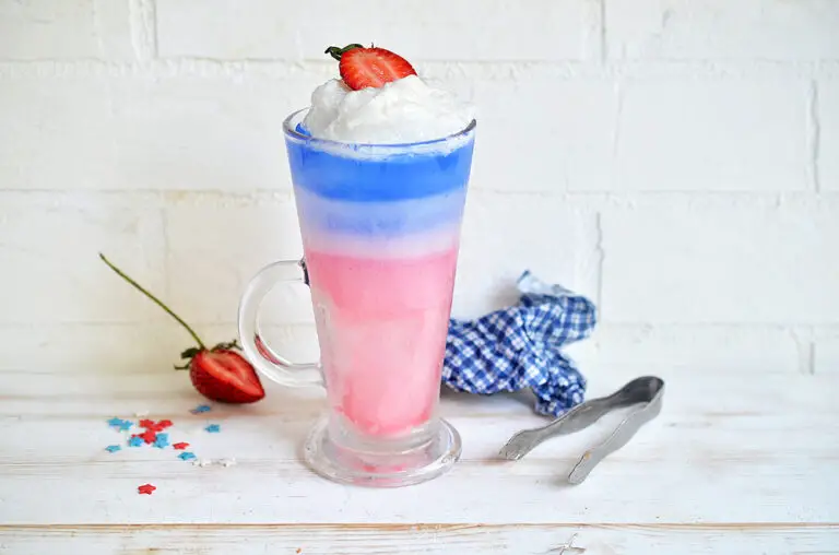 Red White and Blue Italian Sodas - 4th of July food