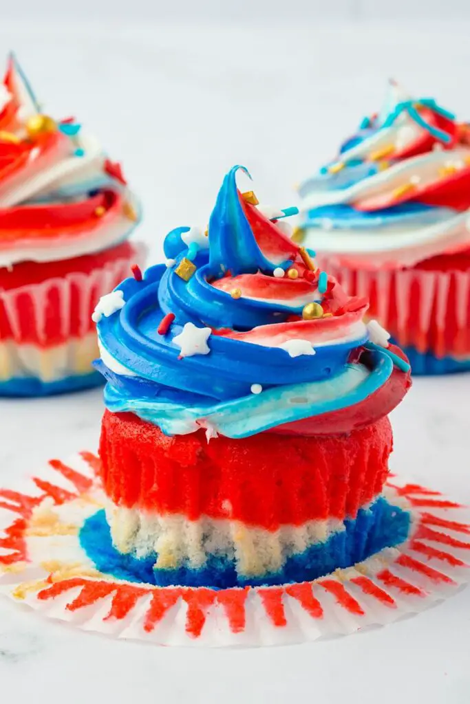 Red White and Blue Cupcakes party recipes
