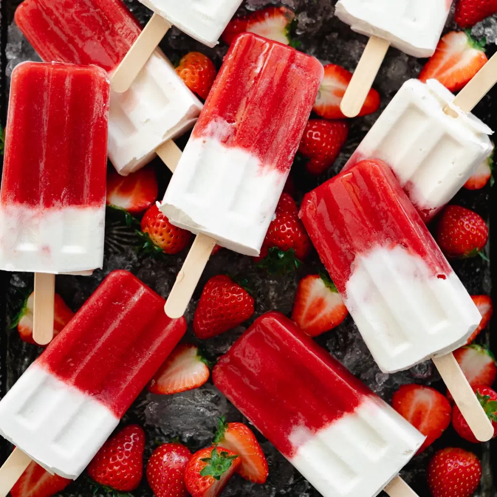 healthy yogurt popsicle recipes with strawberry