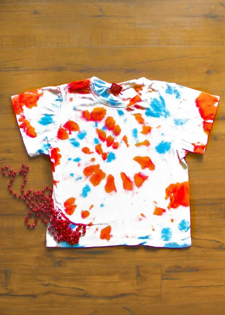 Red, White and Blue Tie Dye Shirt