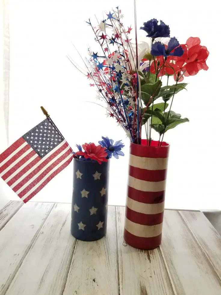patriotic vase 4th of July craft ideas