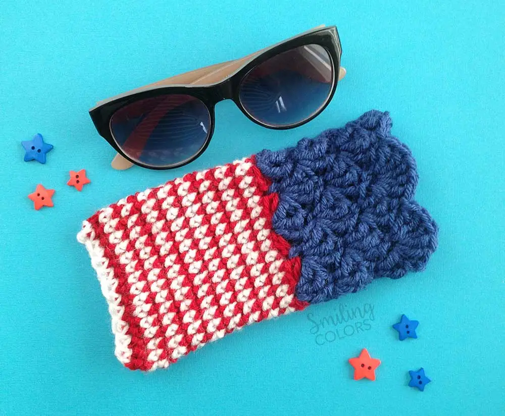 Crochet Sunglass Case- 4th of July craft ideas