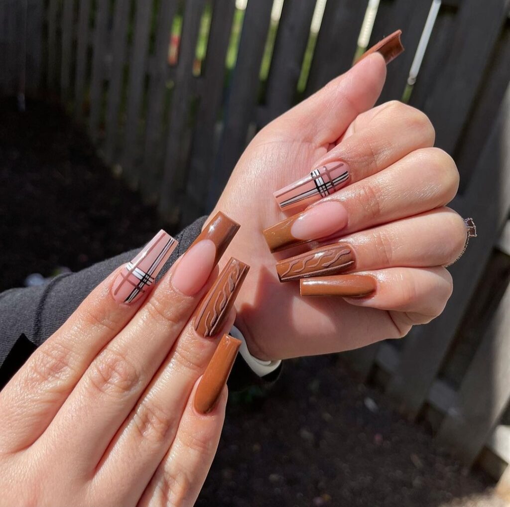 autumn and fall inspired nails