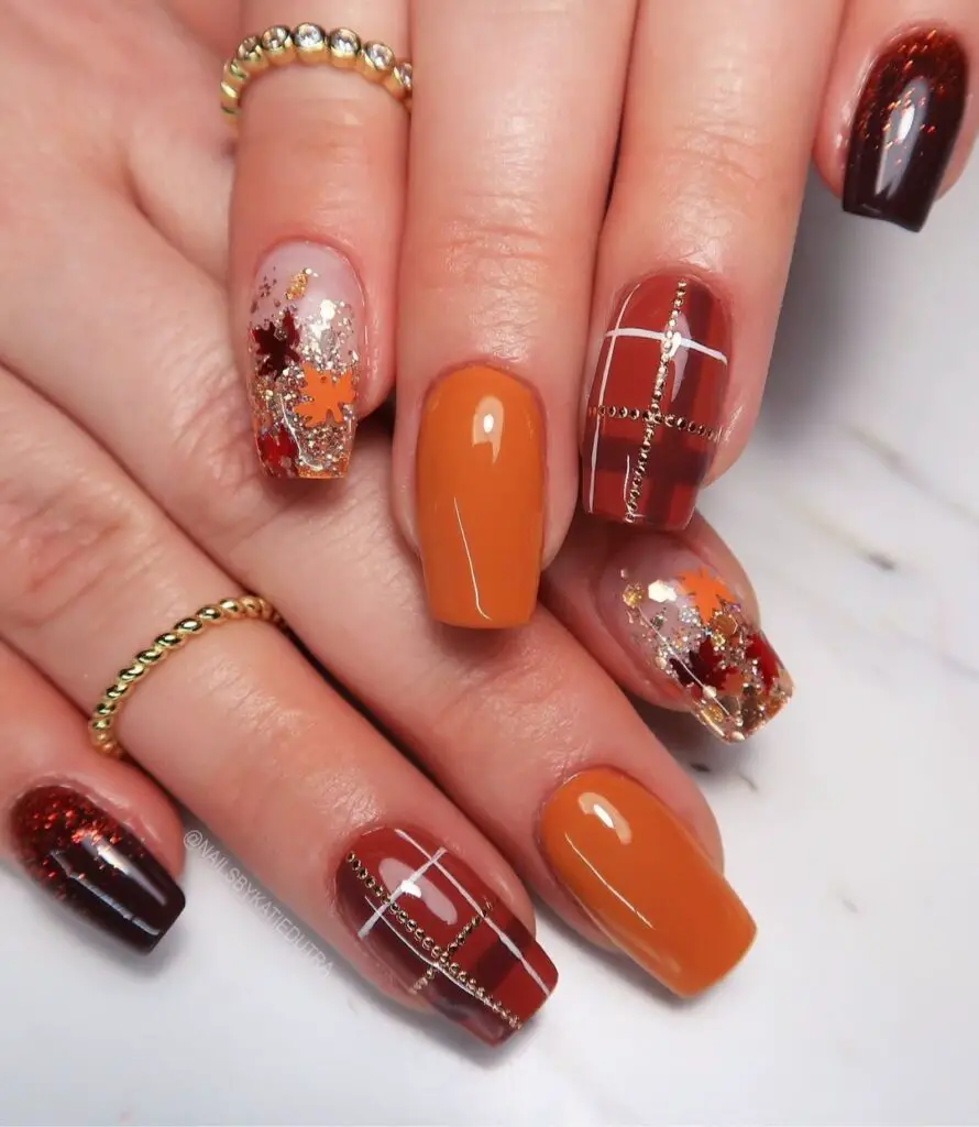 autumn and fall inspired nails