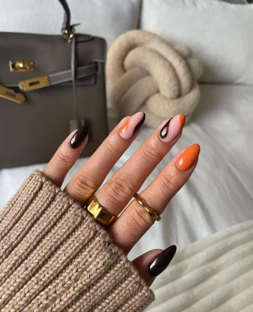 autumn and fall inspired nails