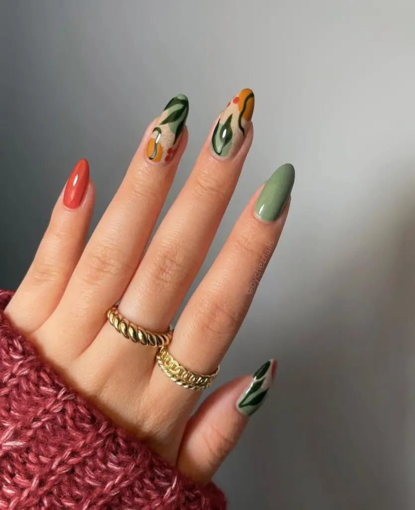 autumn and fall inspired nails
