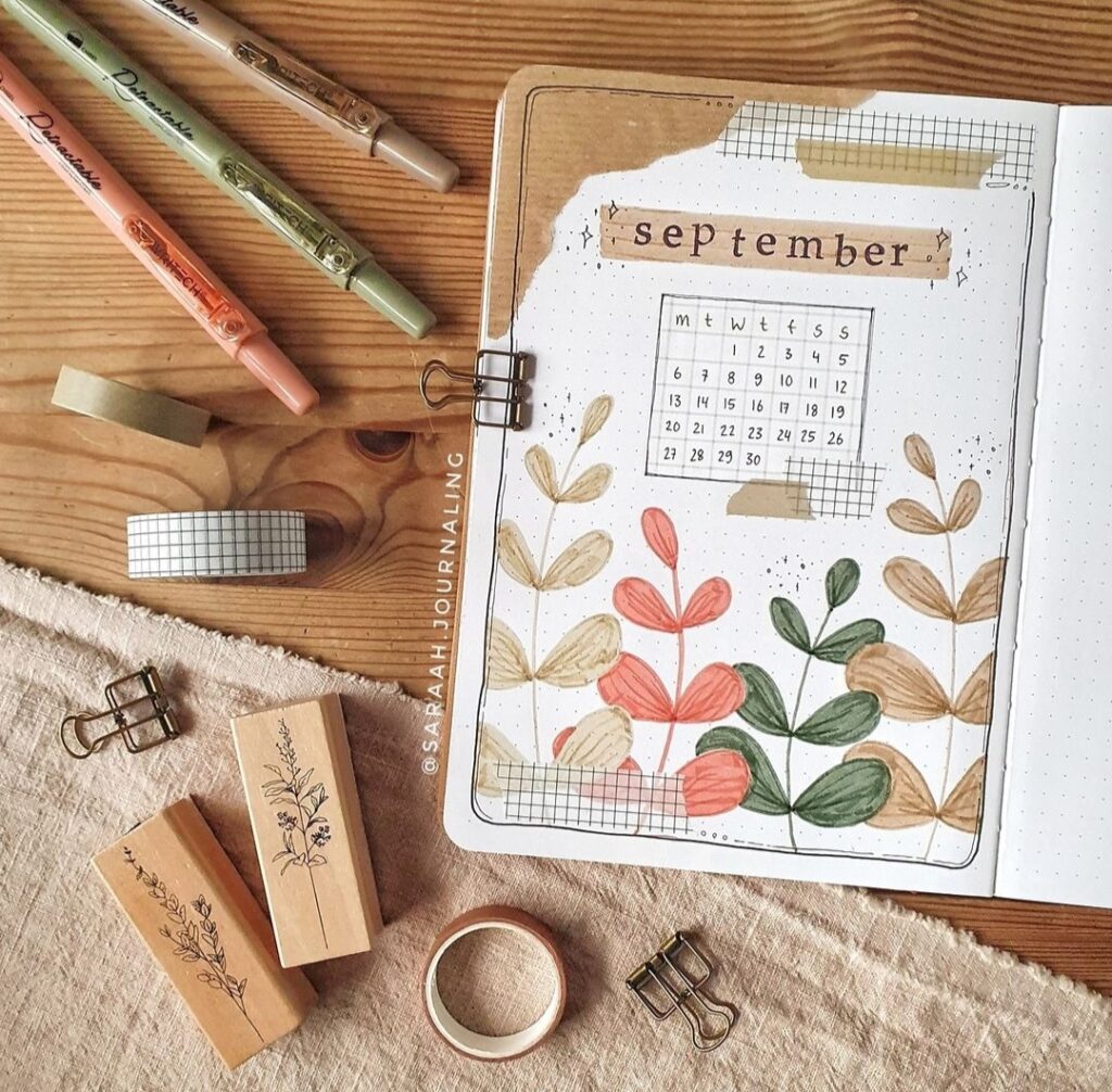 September bullet journal covers