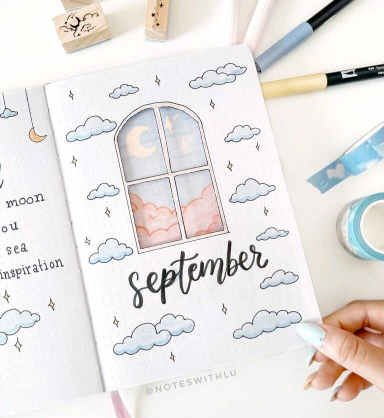 September bullet journal cover ideas - Her Blog Journal