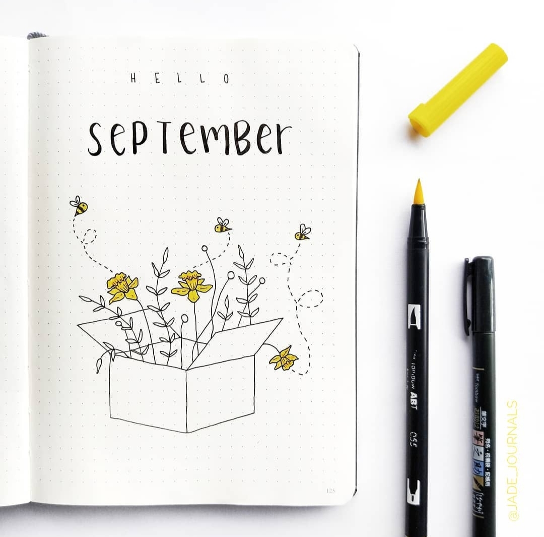 September bullet journal cover ideas Her Blog Journal