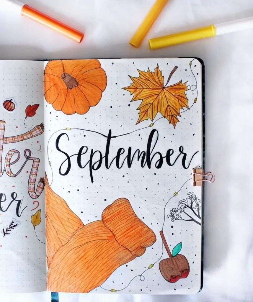 September bullet journal covers