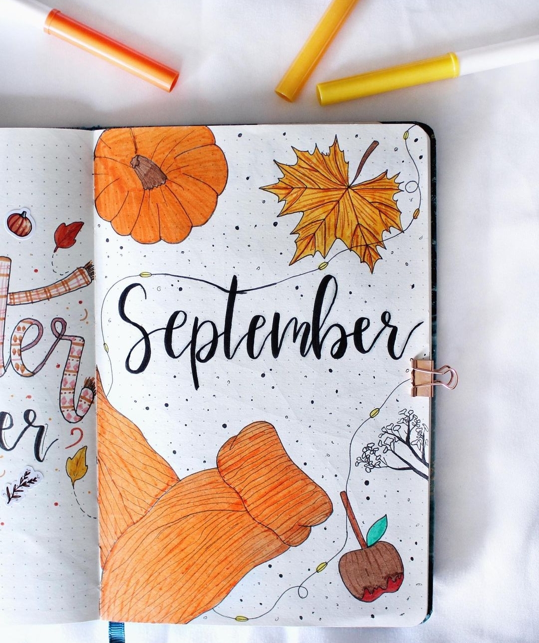 September bullet journal cover ideas - Her Blog Journal