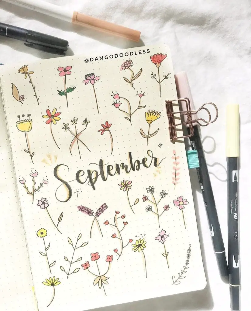 September bullet journal covers