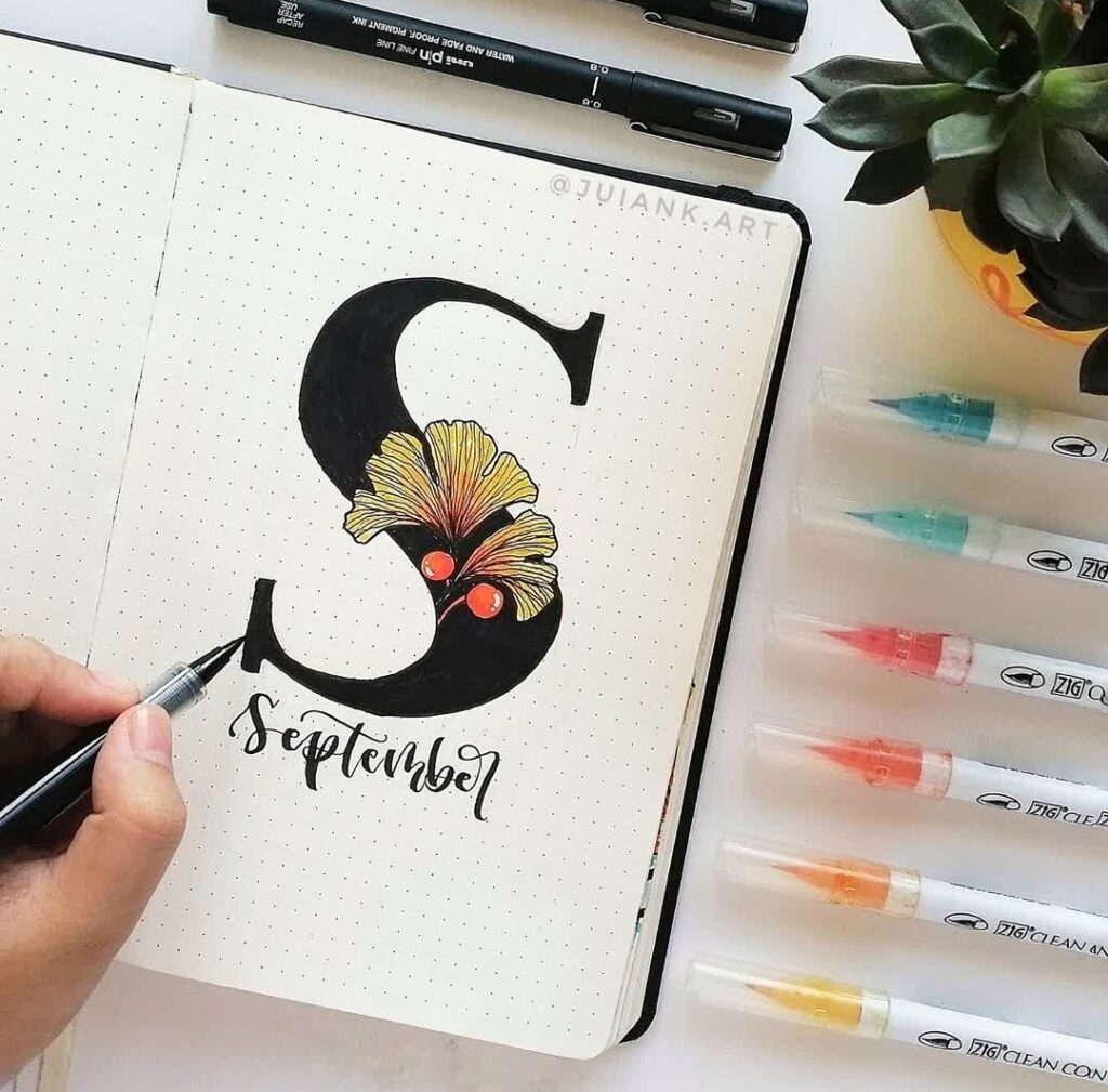 September bullet journal covers