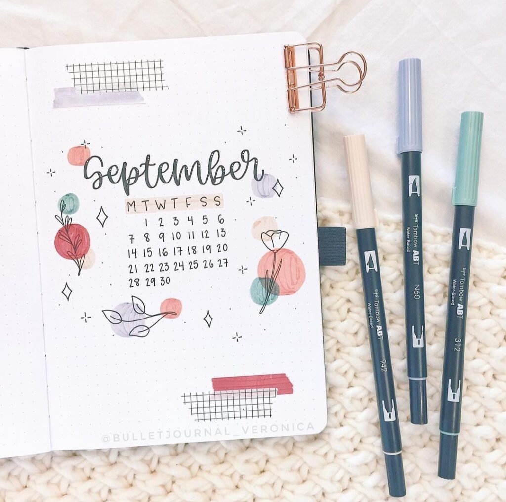 September bullet journal covers