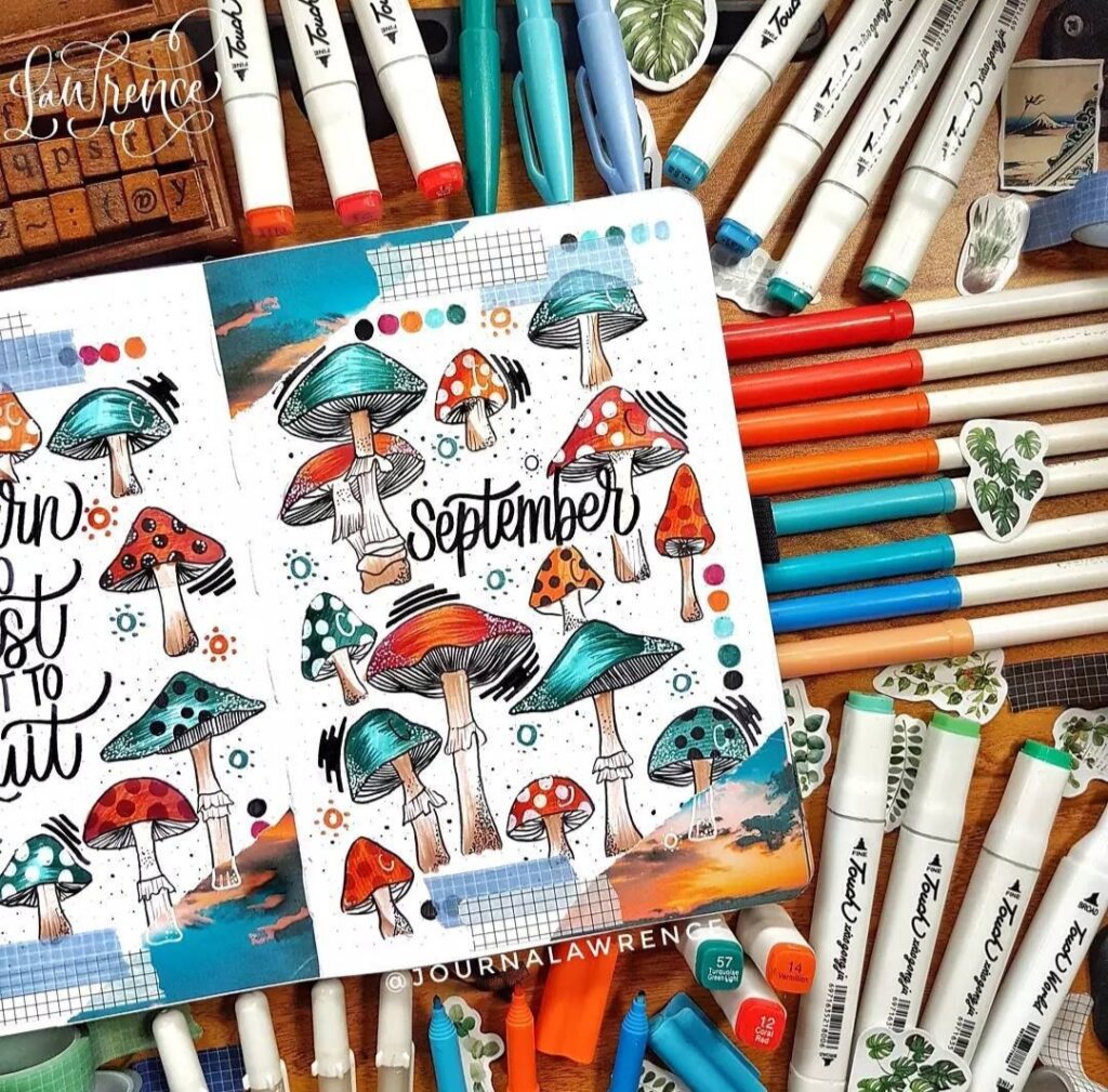 September bullet journal covers