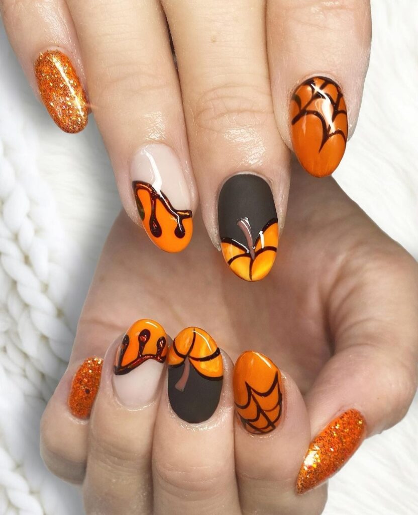 Pumpkin Nail designs